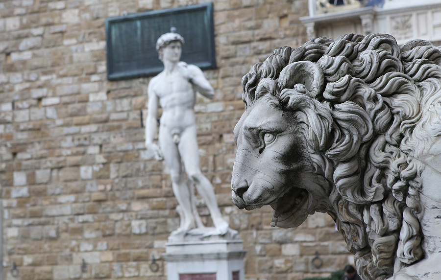Statues In Piazza Della Signoria, Florence, Italy