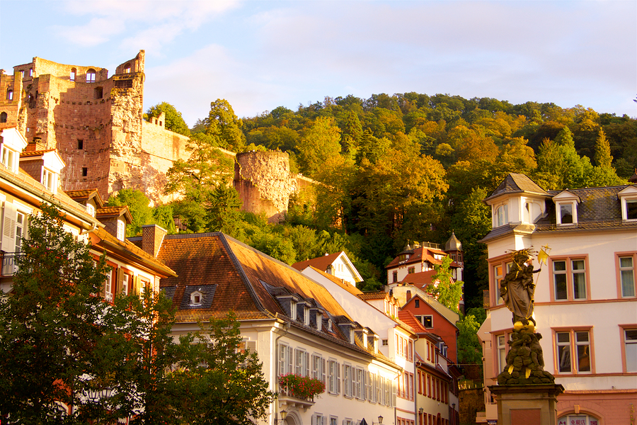 Heidelberg Castle in Germany in a Europe