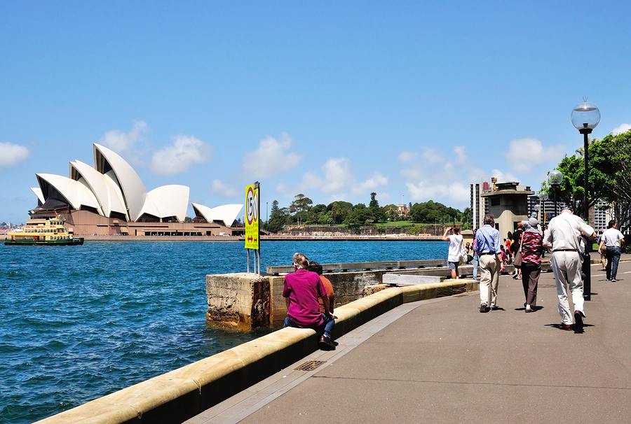 Tourists at The Iconic Sydney Opera